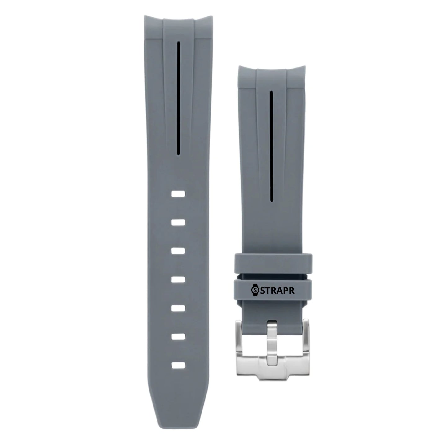 Armband strap Omega Swatch MoonSwatch grau und schwarz