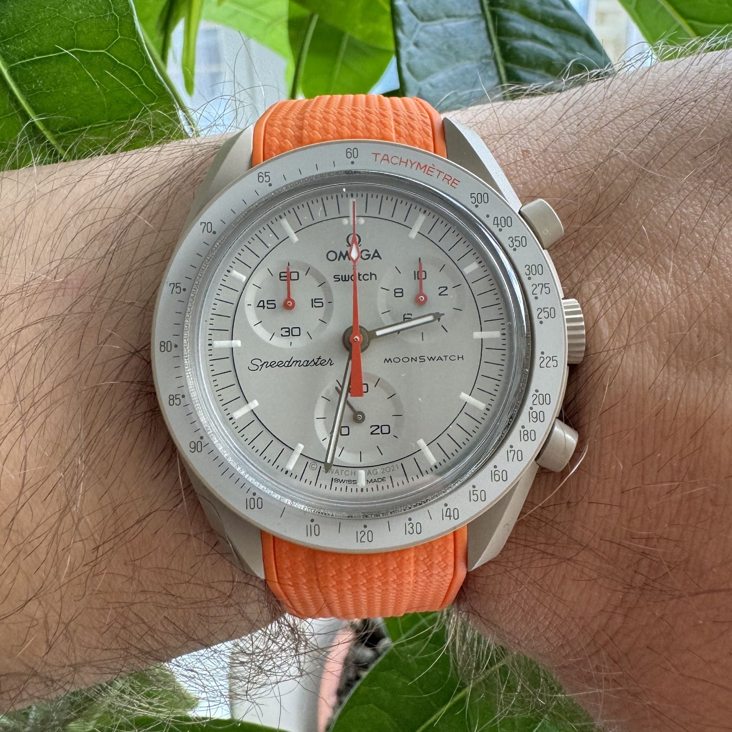 Bracelet strap Omega Swatch MoonSwatch orange