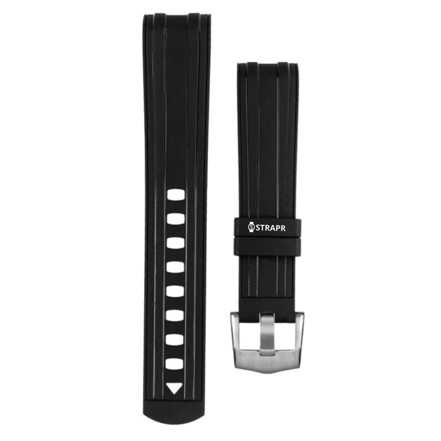 Bracelet strap Omega Swatch MoonSwatch Seamaster noir