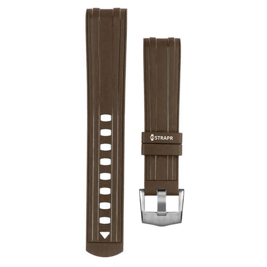 Bracelet strap Omega Swatch MoonSwatch Seamaster marron