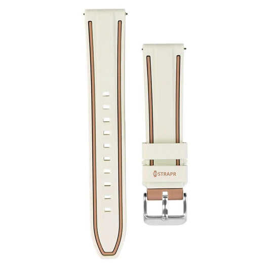 Bracelet strap Omega Swatch MoonSwatch blanc et marron