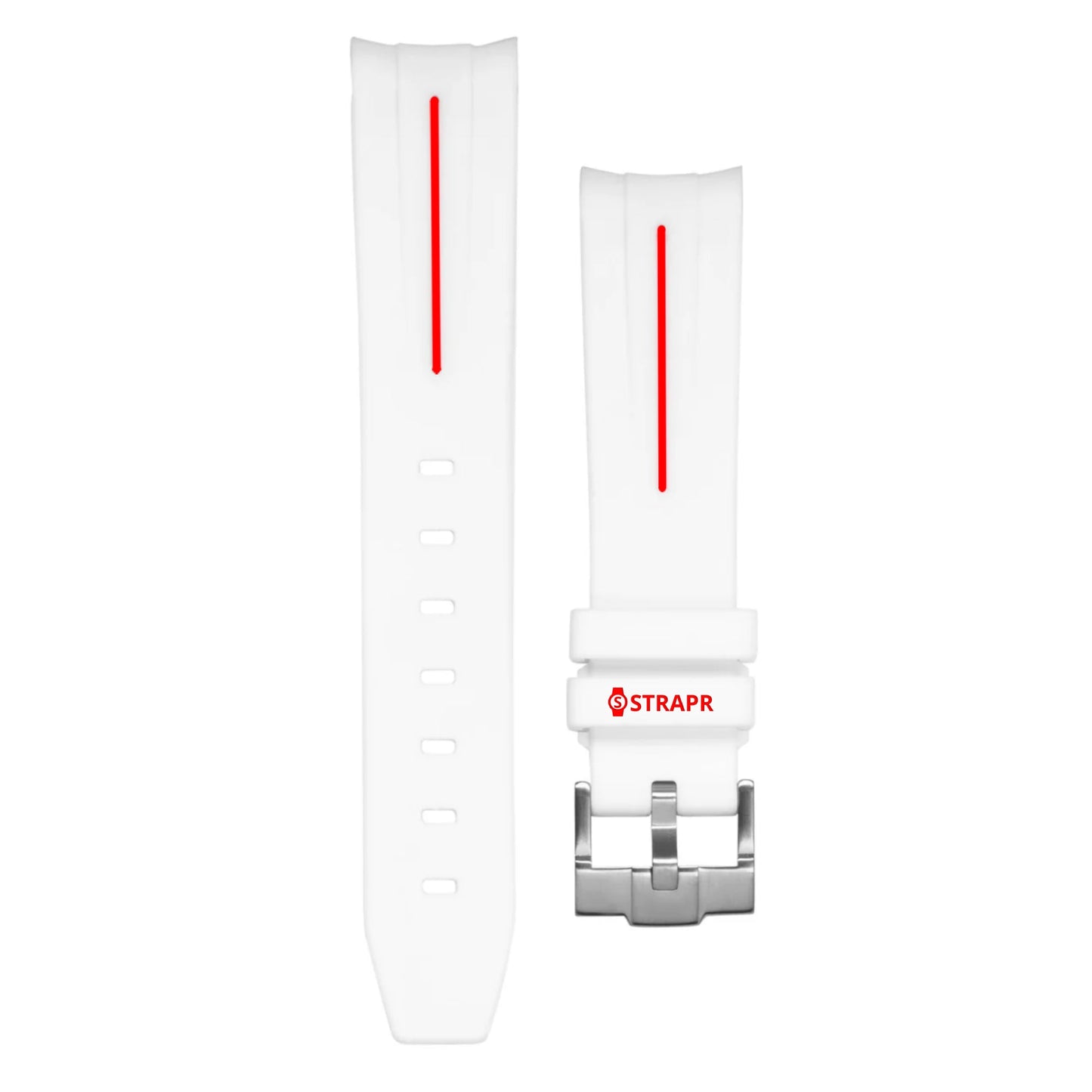Omega x Swatch MoonSwatch strap silicone white red