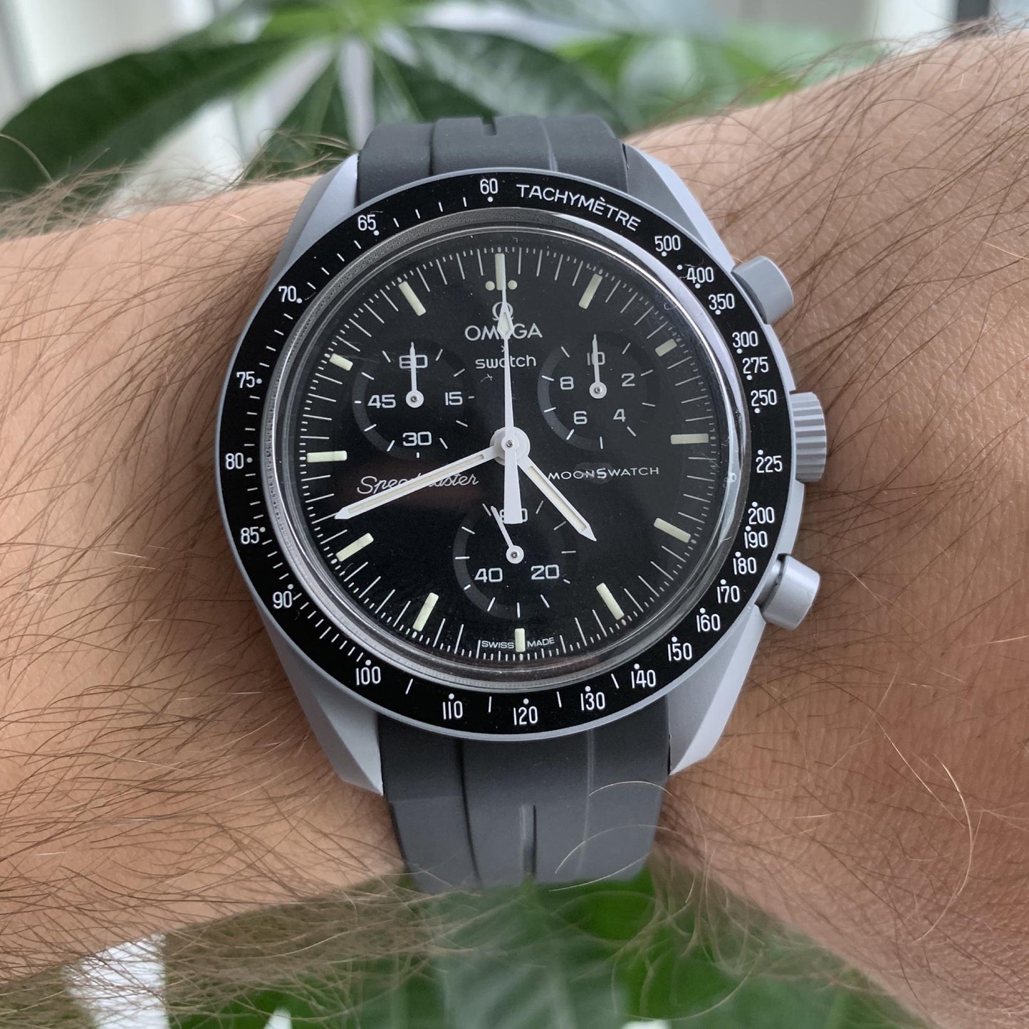 Bracelet strap Omega Swatch MoonSwatch noir