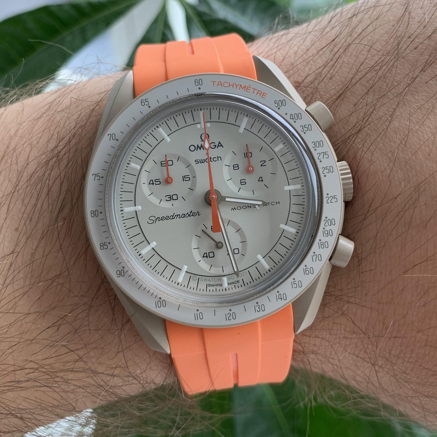 Bracelet strap Omega Swatch MoonSwatch orange