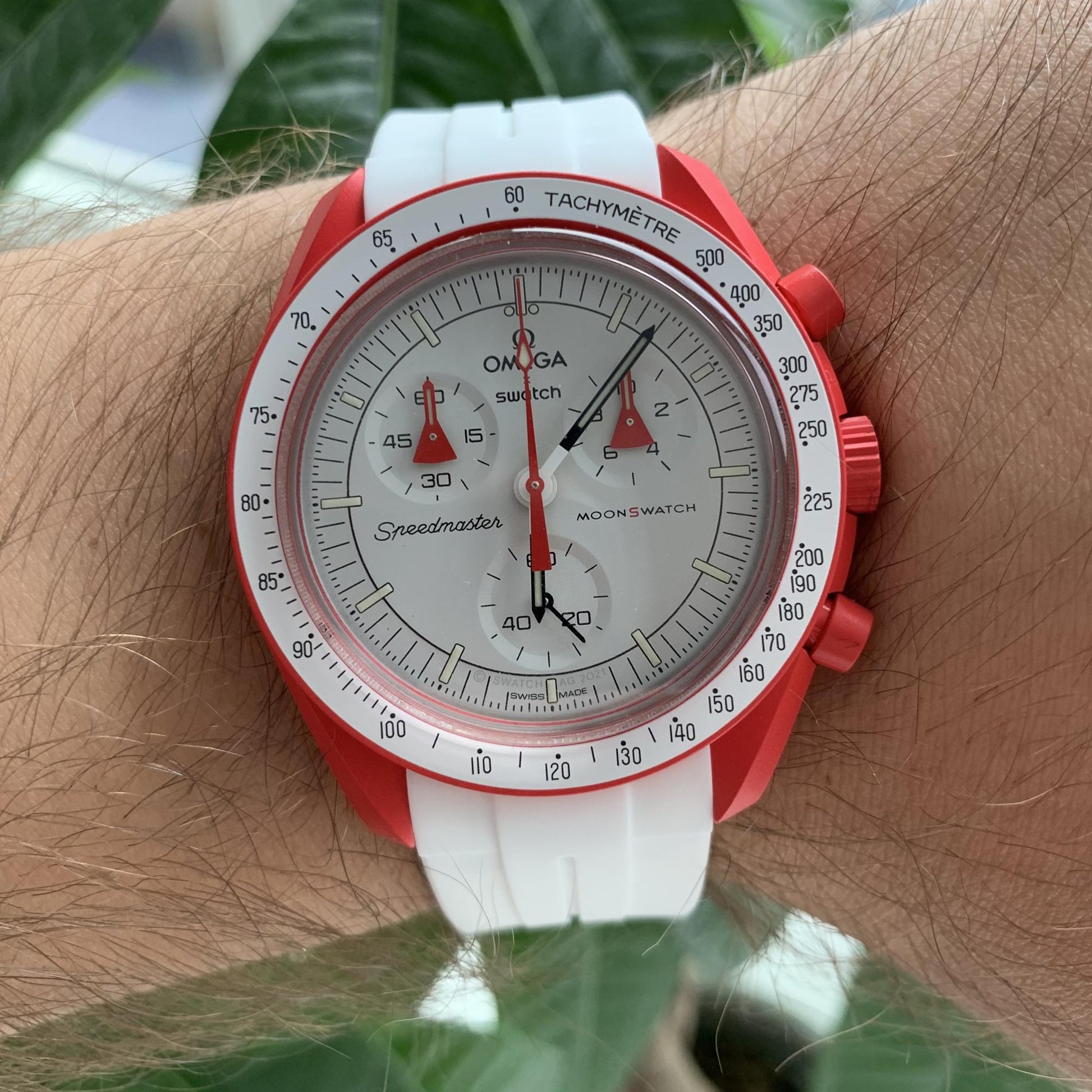 Omega Swatch MoonSwatch cinturino strap bianco