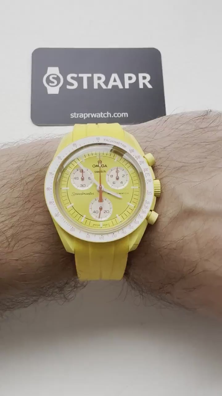 Omega Swatch MoonSwatch cinturino strap giallo