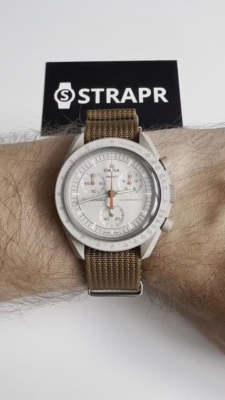 Omega Swatch MoonSwatch strap nylon brown