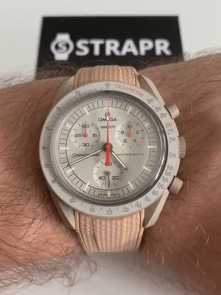 Omega Swatch MoonSwatch cinturino strap marrone