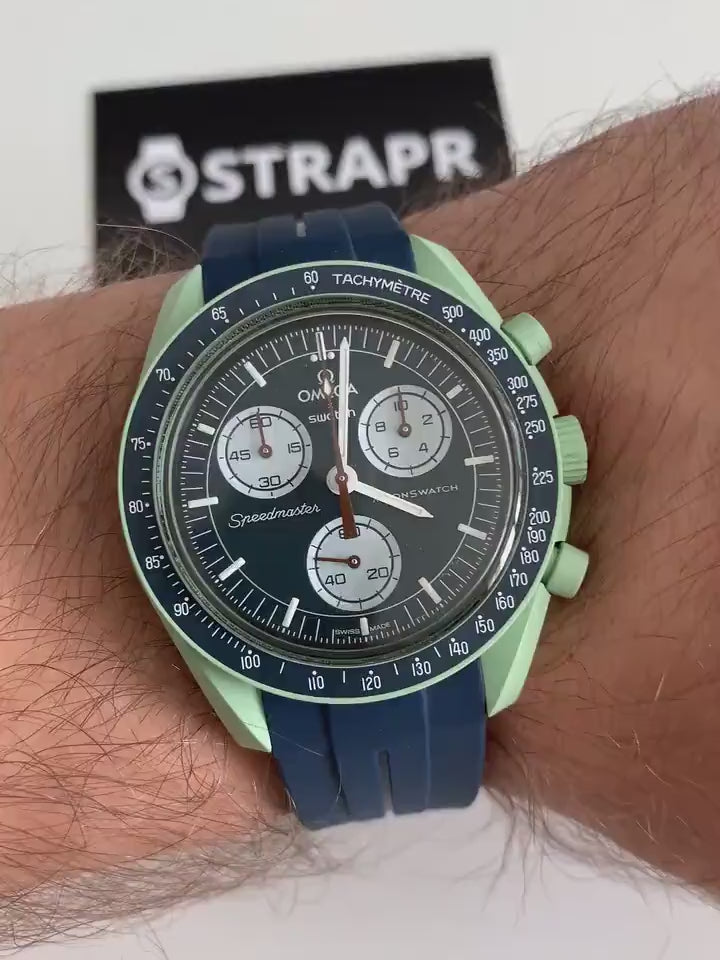 Omega Swatch MoonSwatch cinturino strap blu