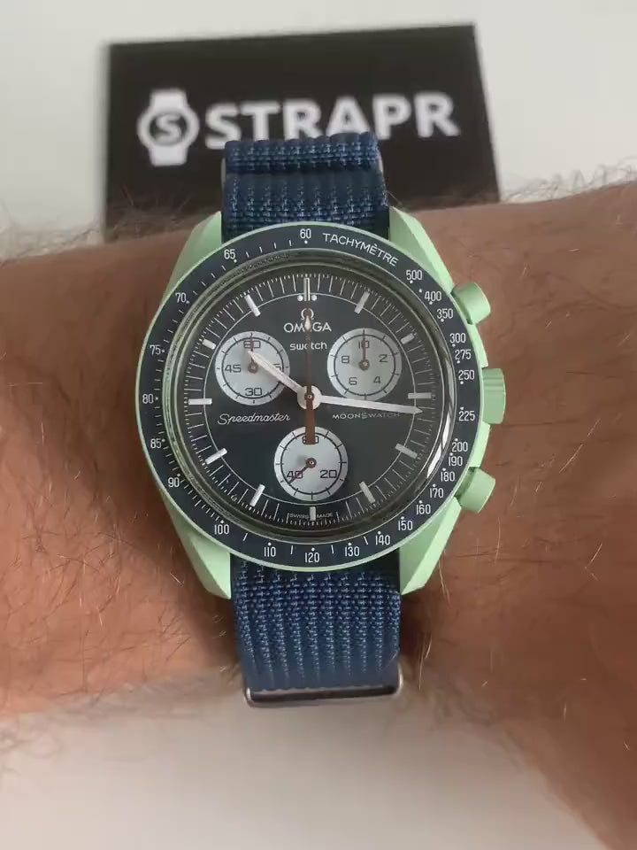 Omega Swatch MoonSwatch strap nylon blue