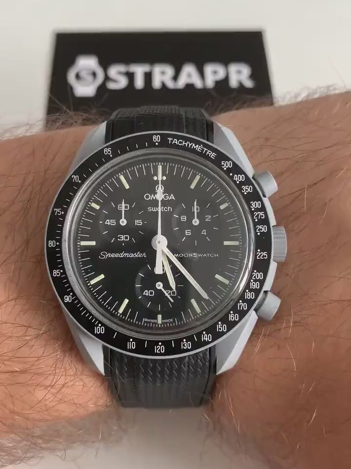 Omega Swatch MoonSwatch cinturino strap nero