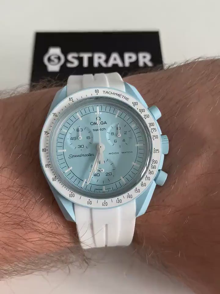 Omega Swatch MoonSwatch cinturino strap bianco