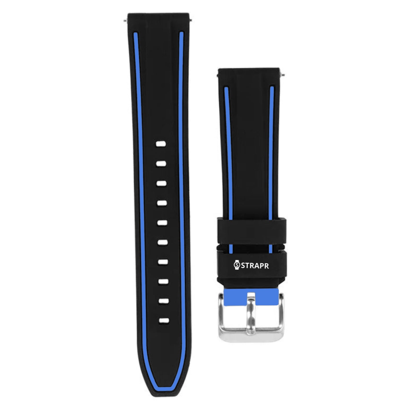 Armband strap Omega Swatch MoonSwatch schwarz blau silikon