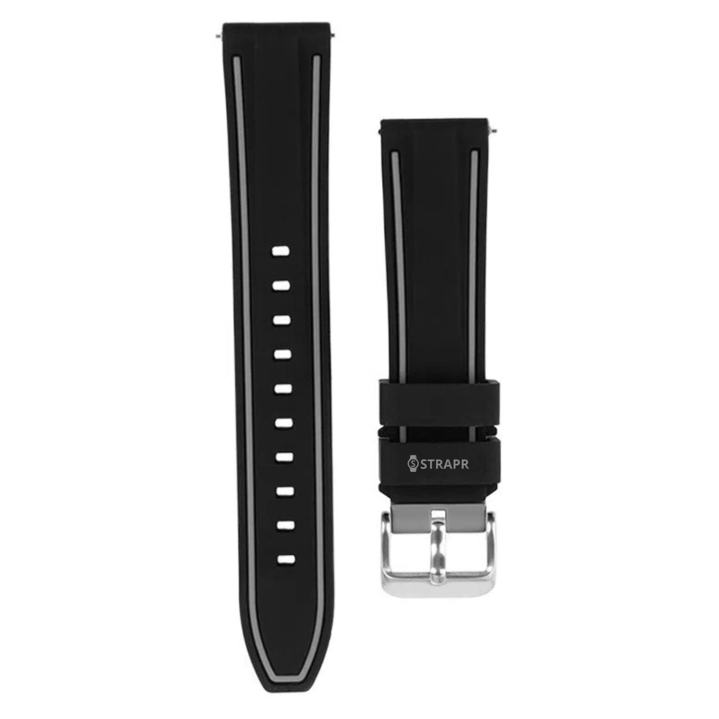 Armband strap Omega Swatch MoonSwatch schwarz silikon