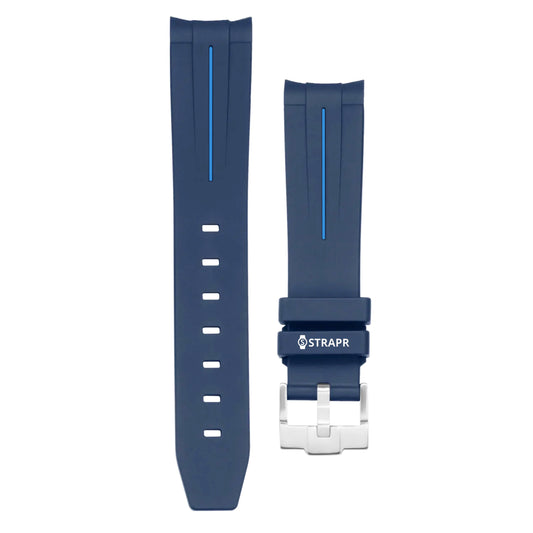 Bracelet strap Omega Swatch MoonSwatch bleu et bleu clair