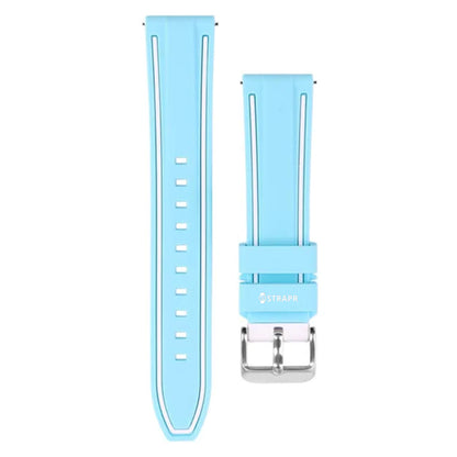 Armband strap Omega Swatch MoonSwatch himmelblau silikon