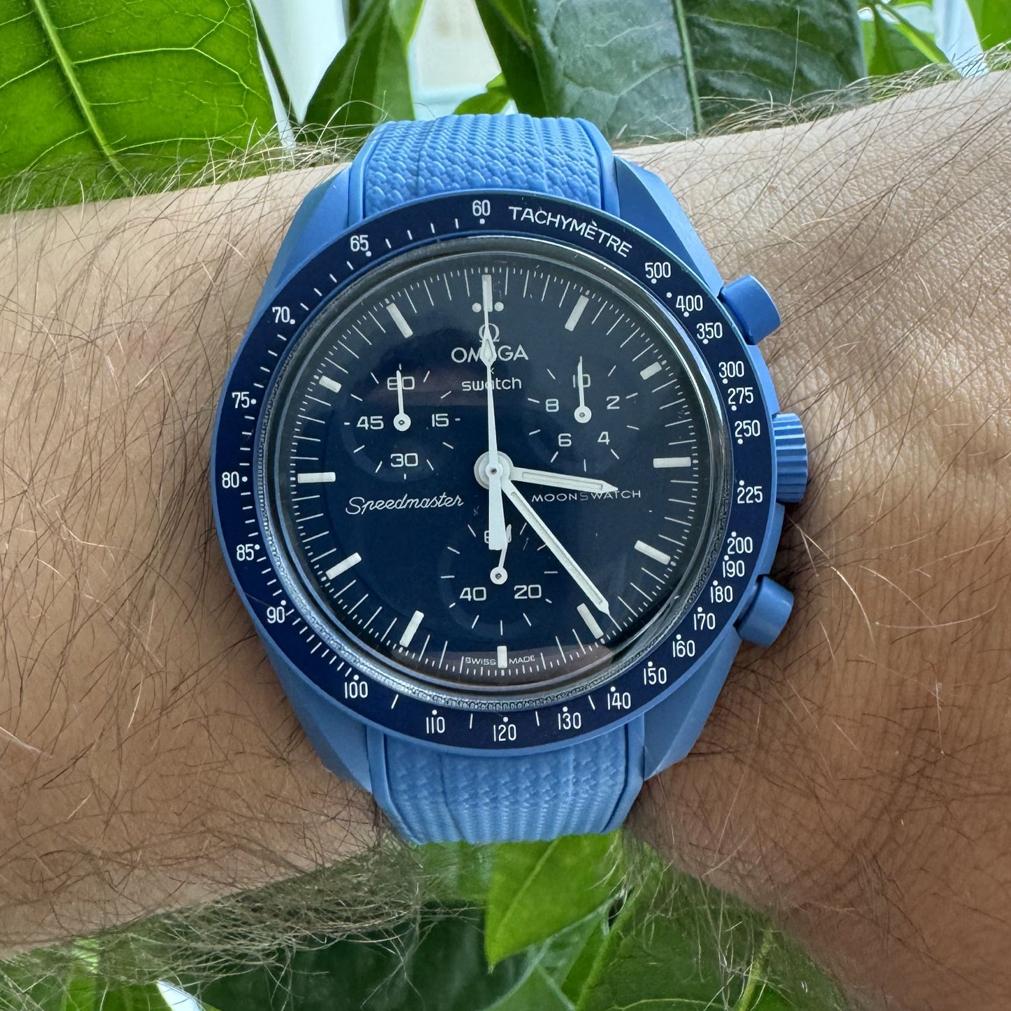 Omega Swatch MoonSwatch cinturino strap blu