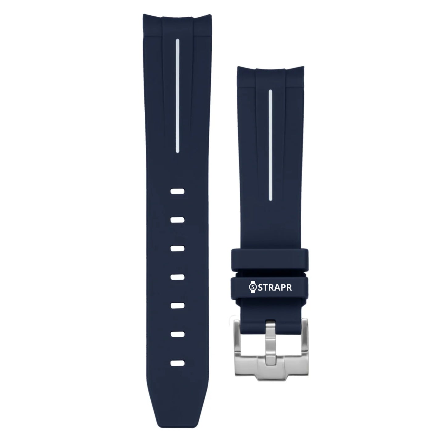 Bracelet strap Omega Swatch MoonSwatch bleu et blanc