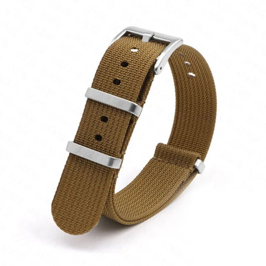 Bracelet strap nylon Omega Swatch MoonSwatch marron