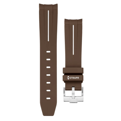 Armband strap Omega Swatch MoonSwatch braun und weiß