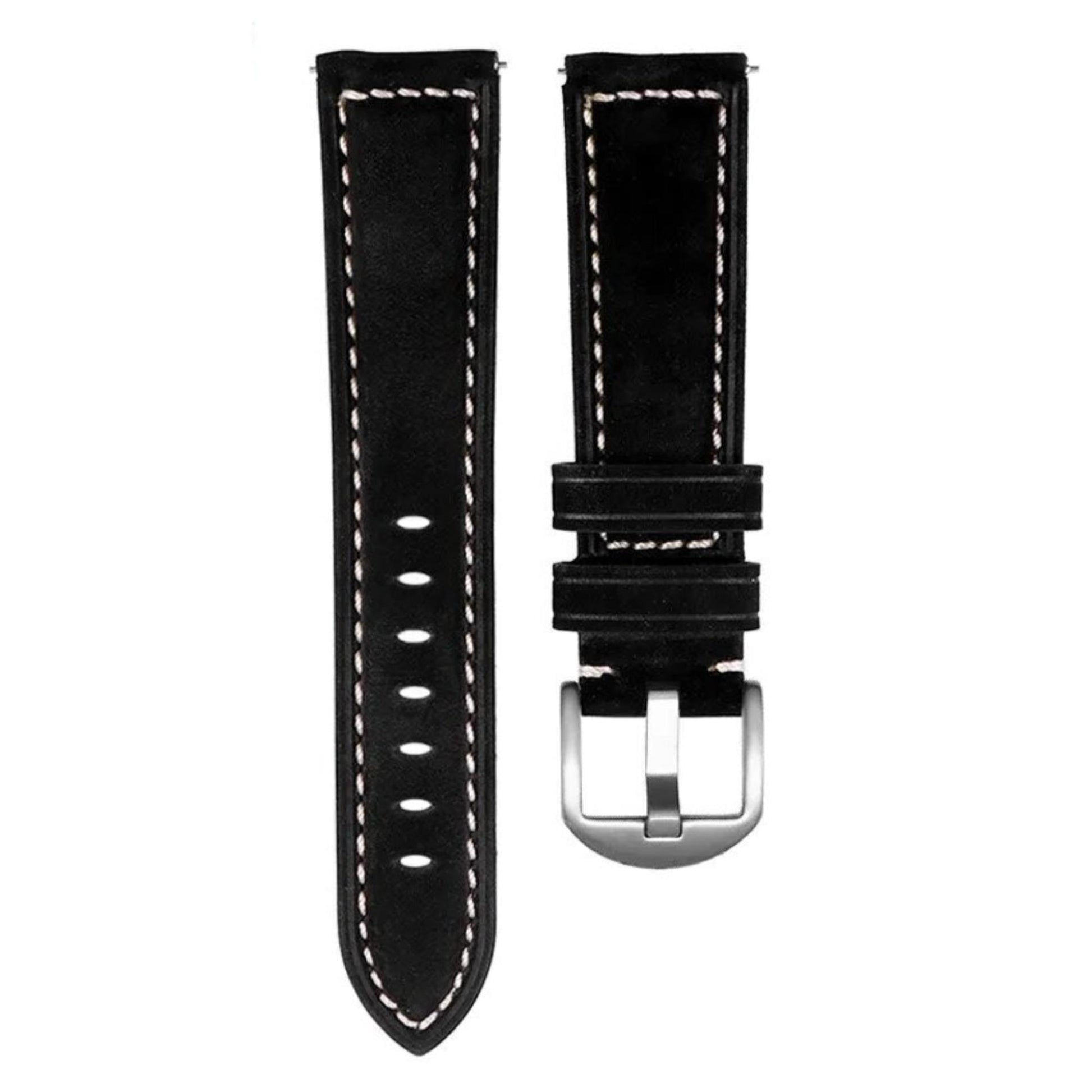 moonswatch strap leather black