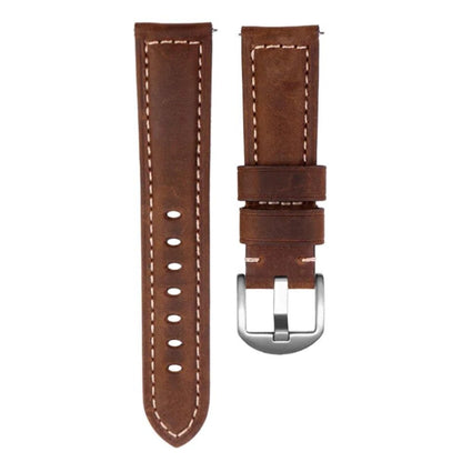Bracelet montre Swatch Omega Moonswatch en Cuir Marron – Strapr