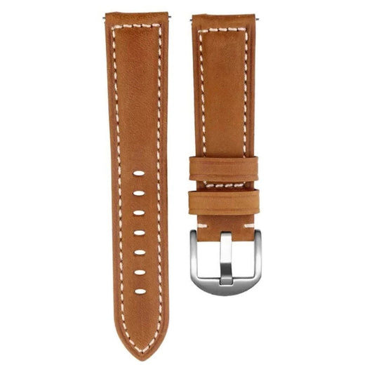 Bracelet strap en cuir Omega Swatch MoonSwatch marron clair