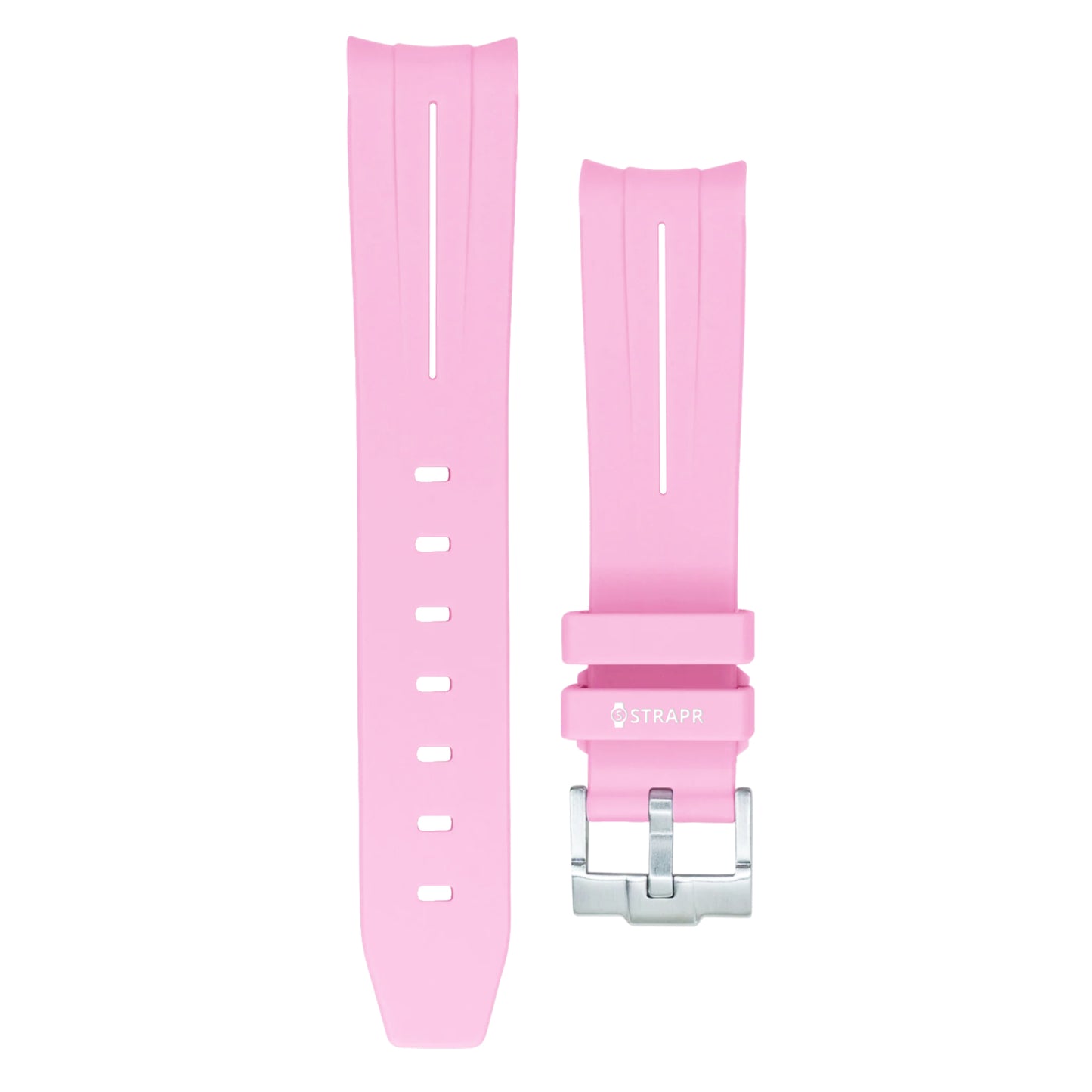 Omega Swatch MoonSwatch cinturino strap rosa e bianco