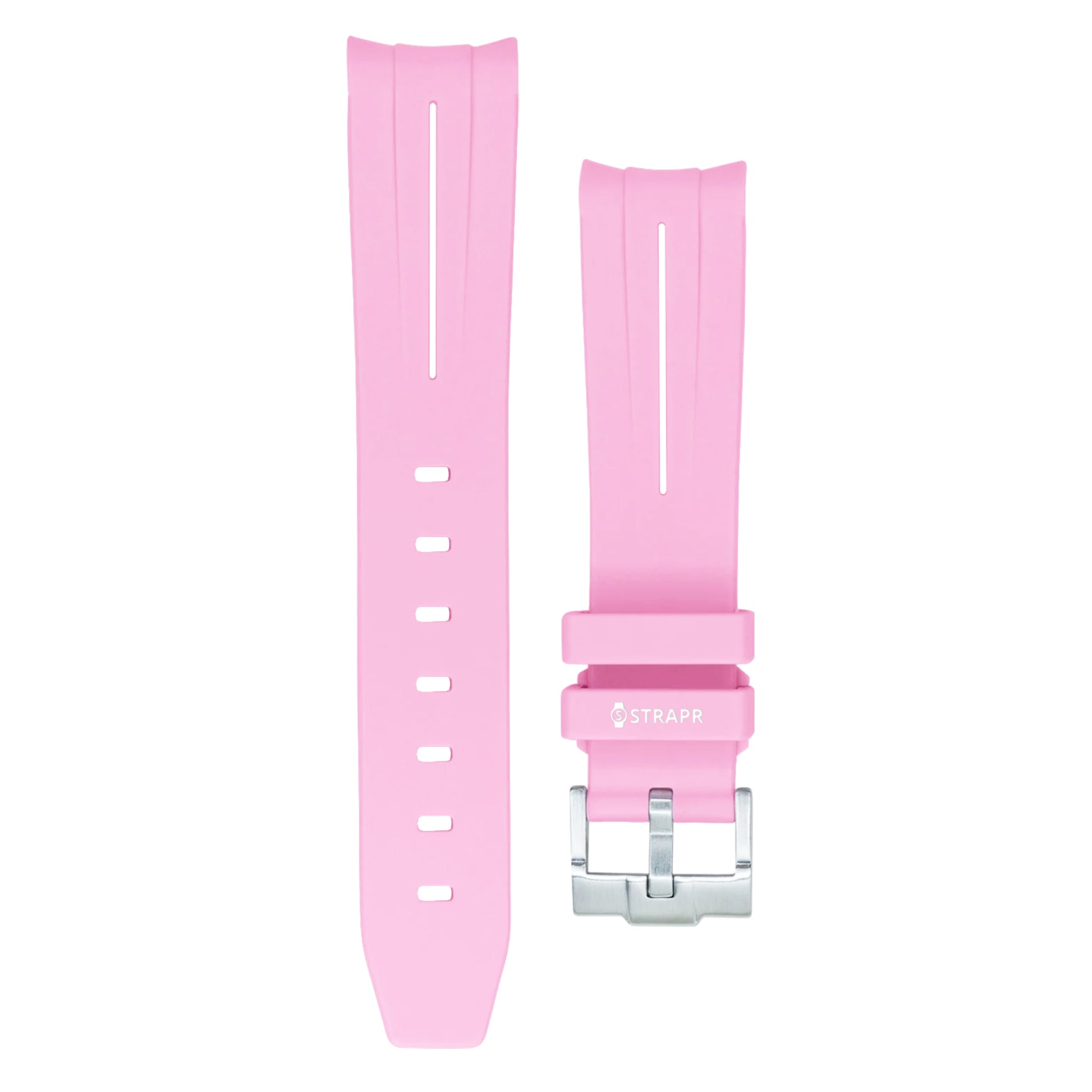 MoonSwatch strap pink white