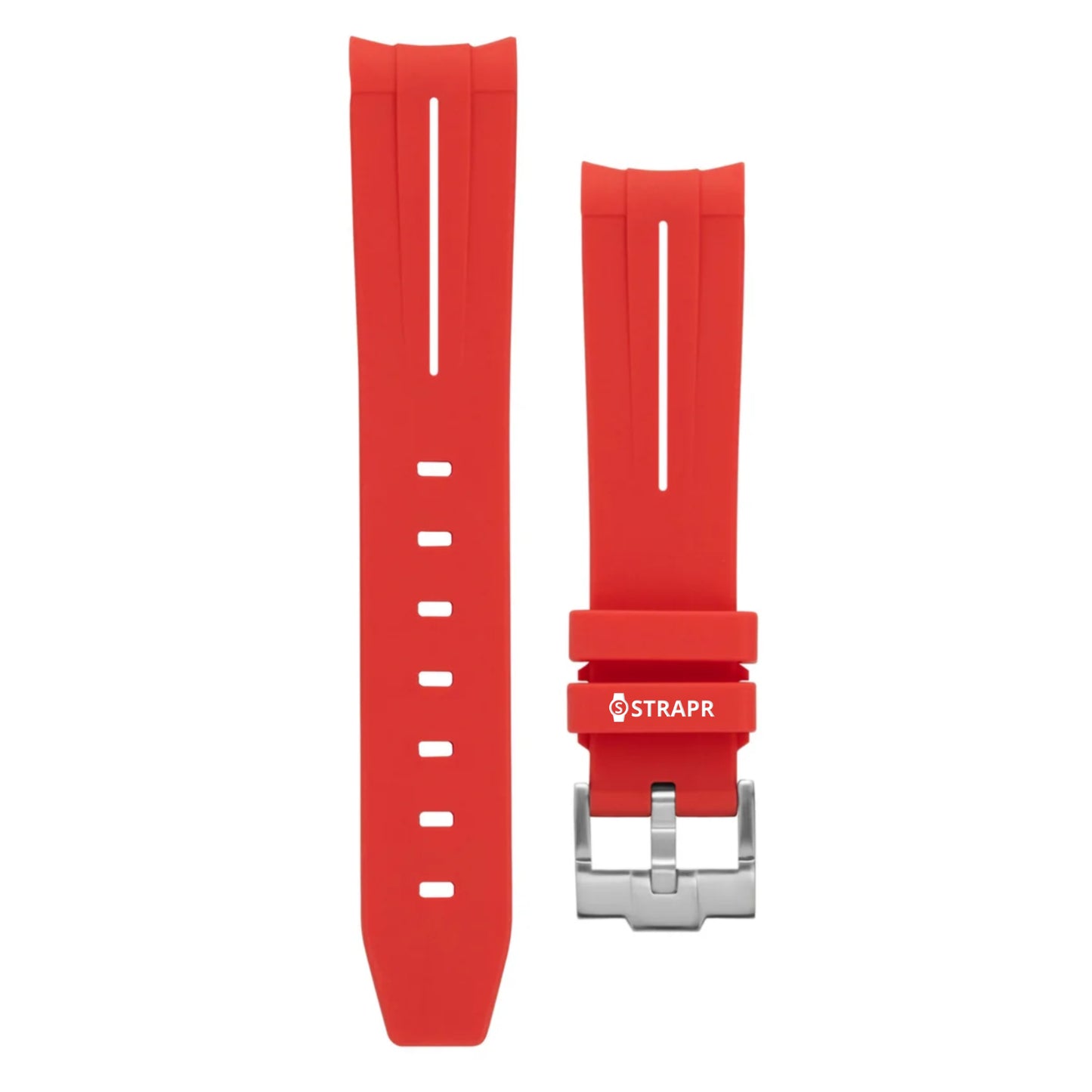 Bracelet strap Omega Swatch MoonSwatch rouge et blanc