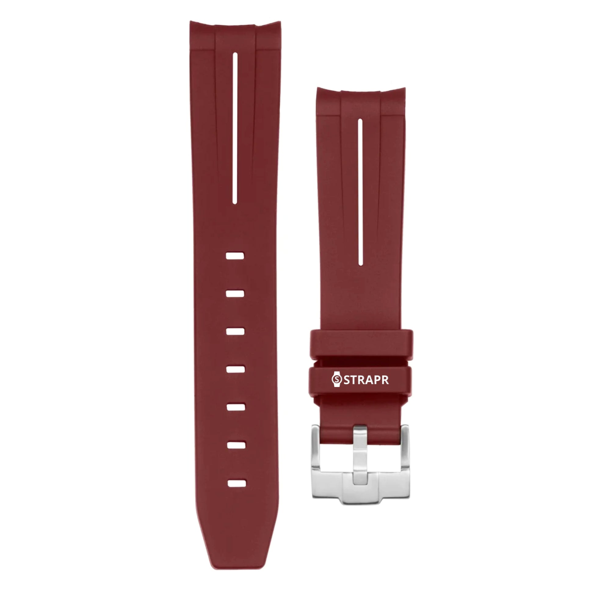 MoonSwatch strap red wine
