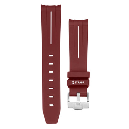 Omega Swatch MoonSwatch cinturino strap rosso vino