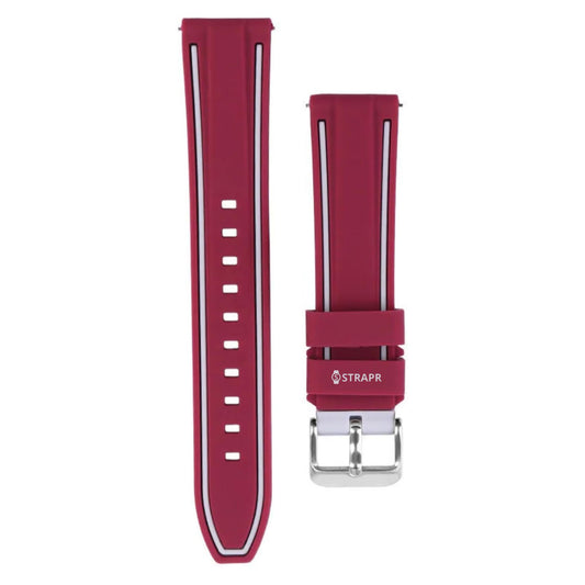 Siliconen Horlogebandje Omega x Swatch Moonswatch - Rode wijn