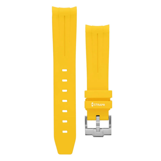 Bracelet strap Omega Swatch MoonSwatch jaune et blanc