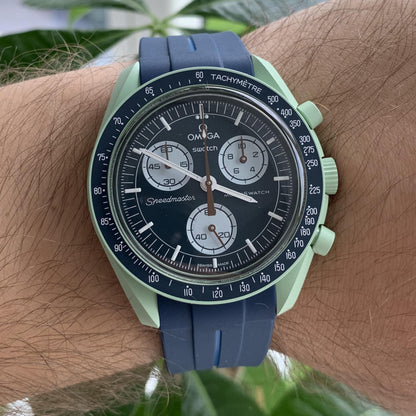 Armband strap Omega Swatch MoonSwatch blau und blau