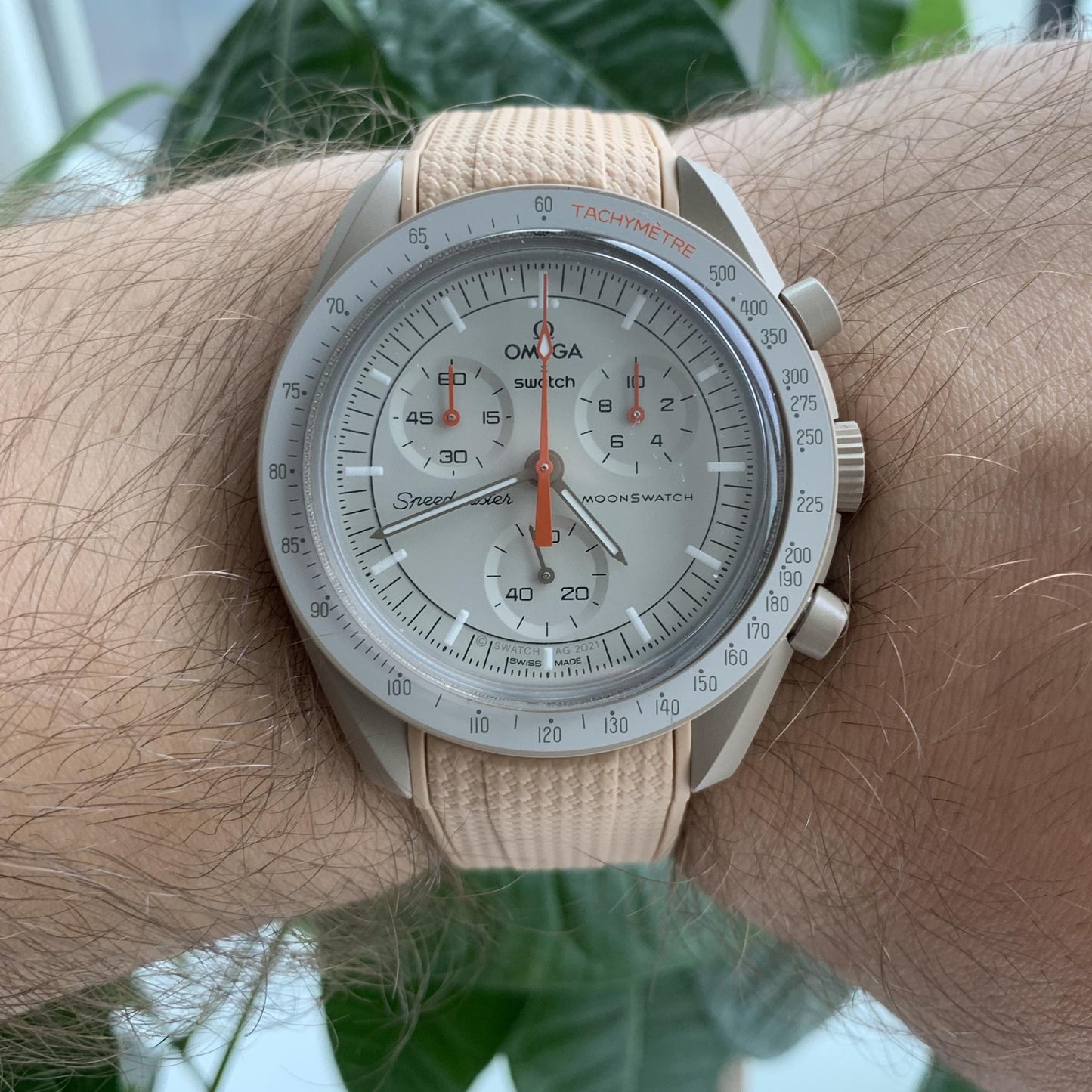 Premium Horlogebandje Omega x Swatch Moonswatch - Bruin