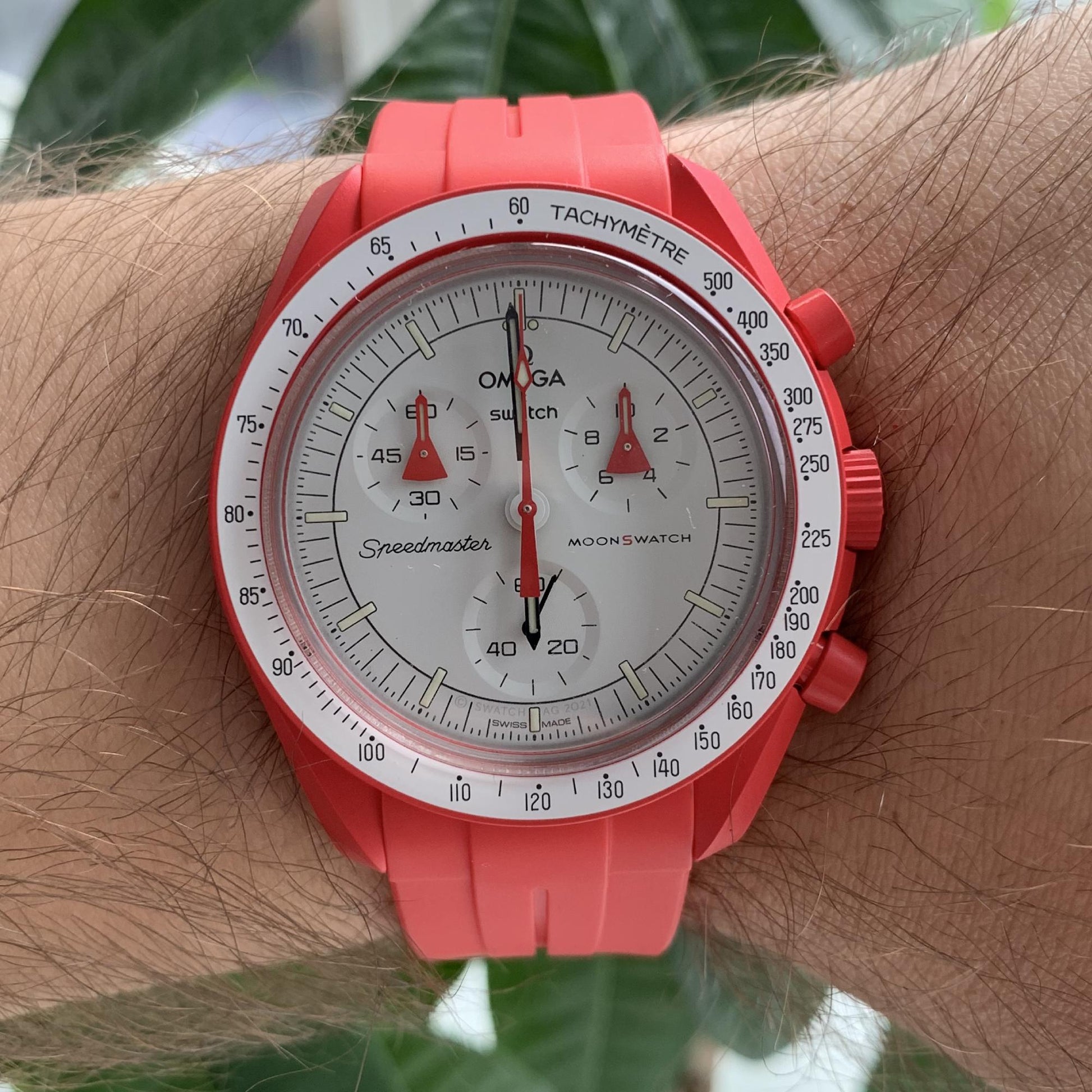 Omega Swatch MoonSwatch strap red