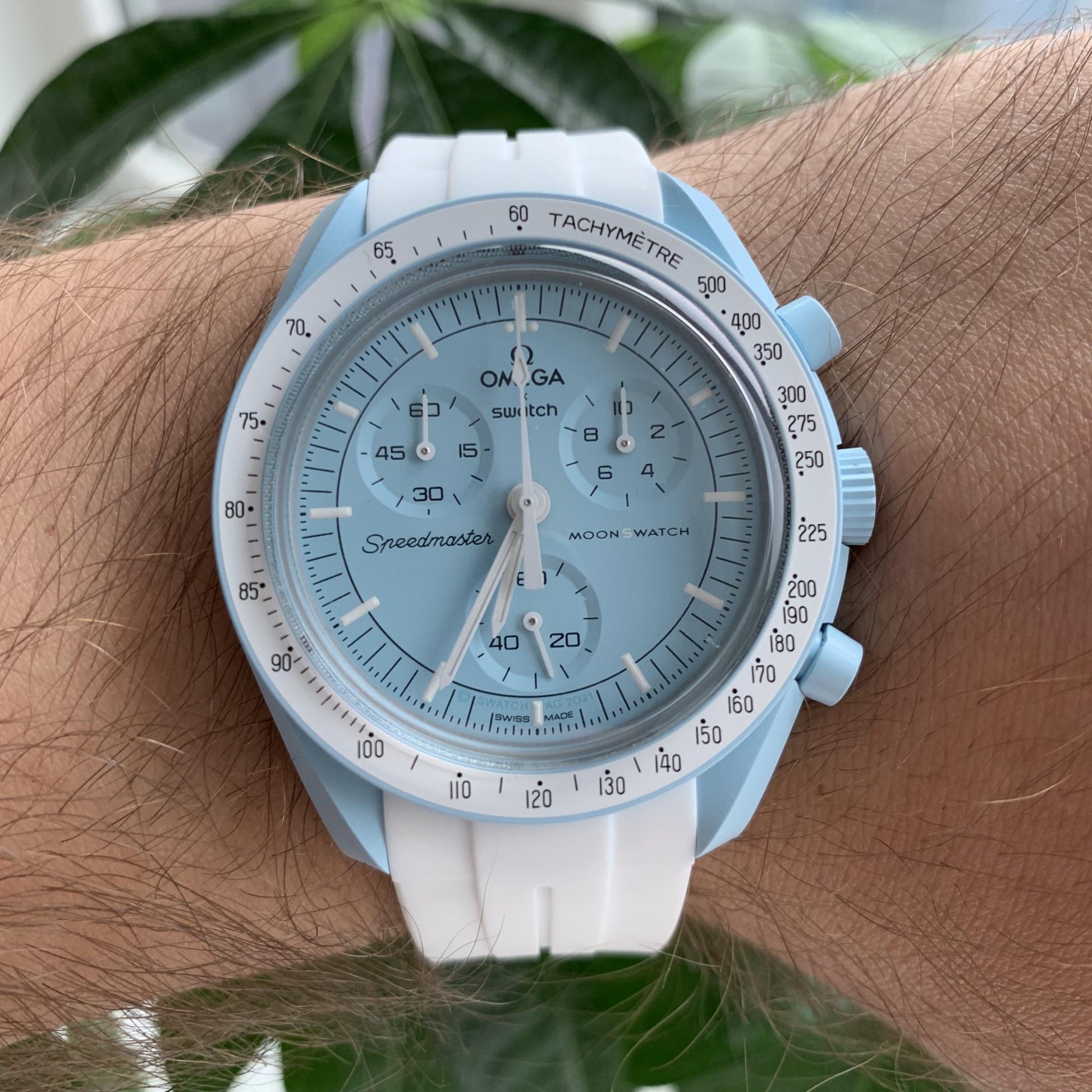 Armband strap Omega Swatch MoonSwatch weiß