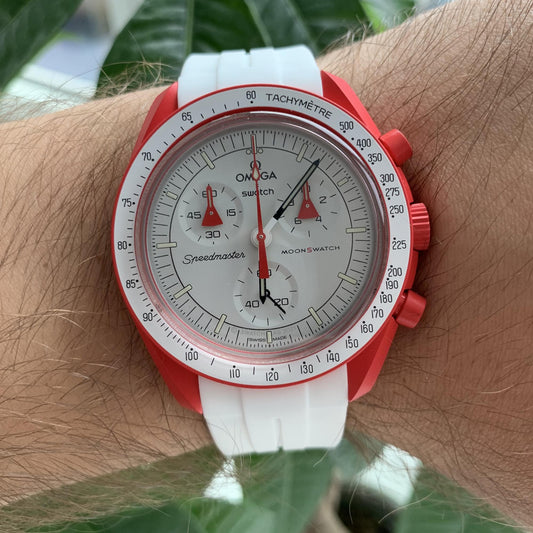 MoonSwatch strap white mars