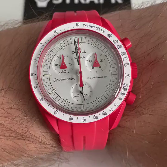 Omega Swatch MoonSwatch cinturino strap rosso