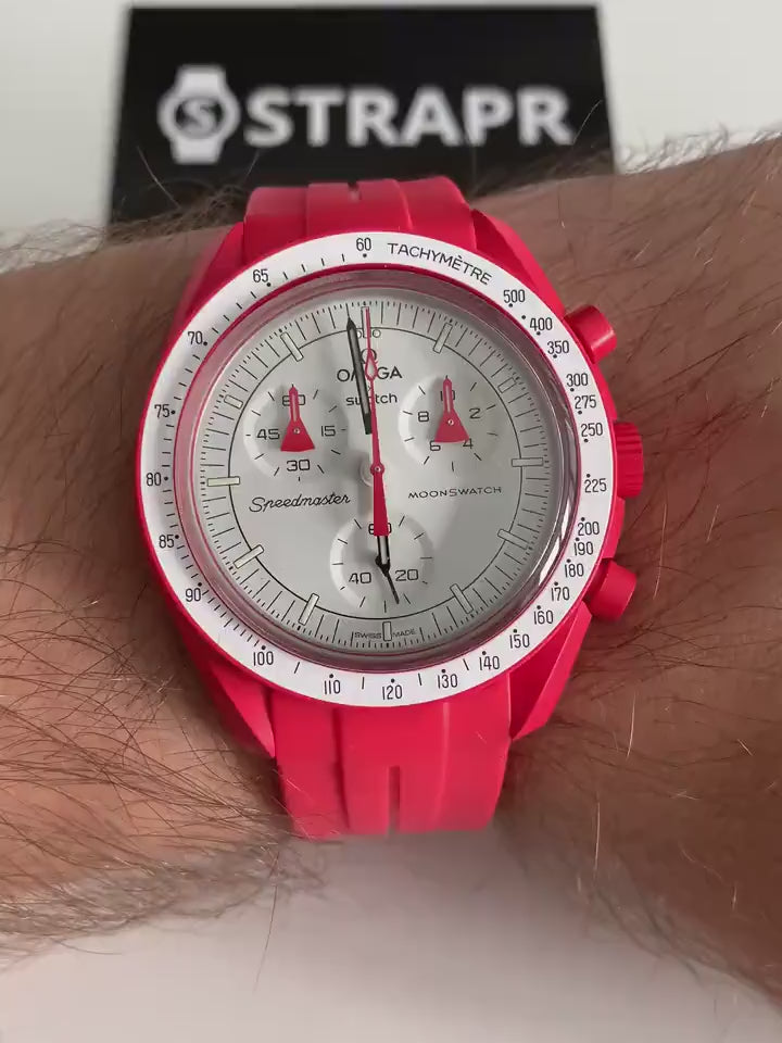 Omega Swatch MoonSwatch cinturino strap rosso