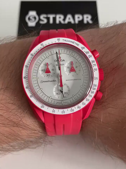 Horlogebandje Omega x Swatch Moonswatch - Rood