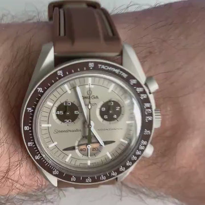 Siliconen Horlogebandje Omega x Swatch Moonswatch - Bruin