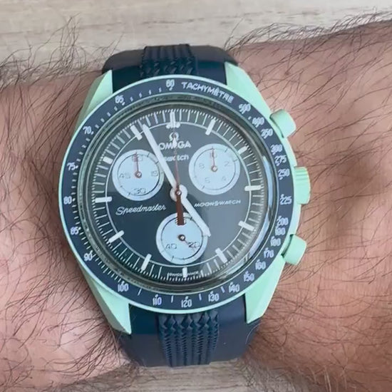 Bracelet strap Omega Swatch MoonSwatch bleu