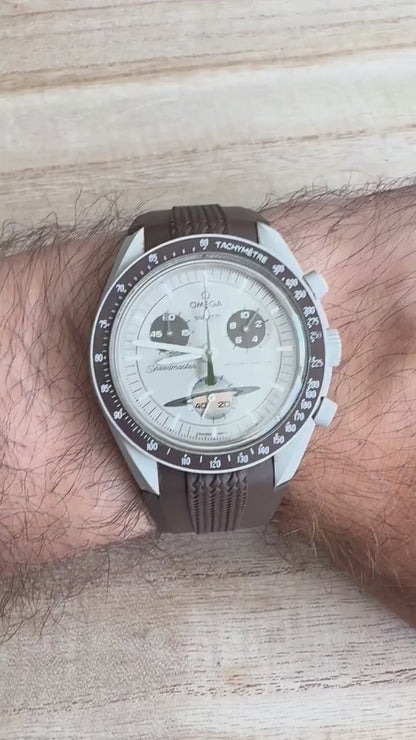 Brede Horlogebandje Omega x Swatch Moonswatch - Bruin