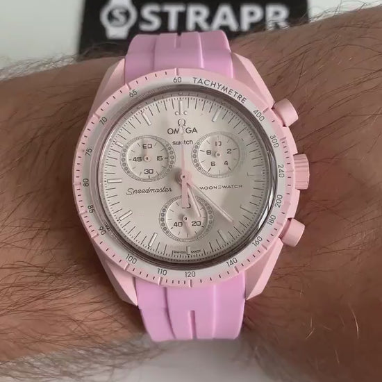 Horlogebandje Omega x Swatch Moonswatch - Roze