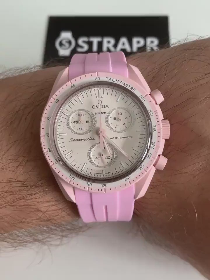Omega Swatch MoonSwatch cinturino strap rosa