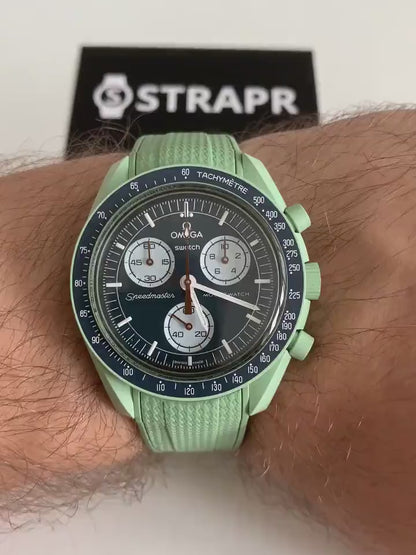 Armband strap Omega Swatch MoonSwatch grün